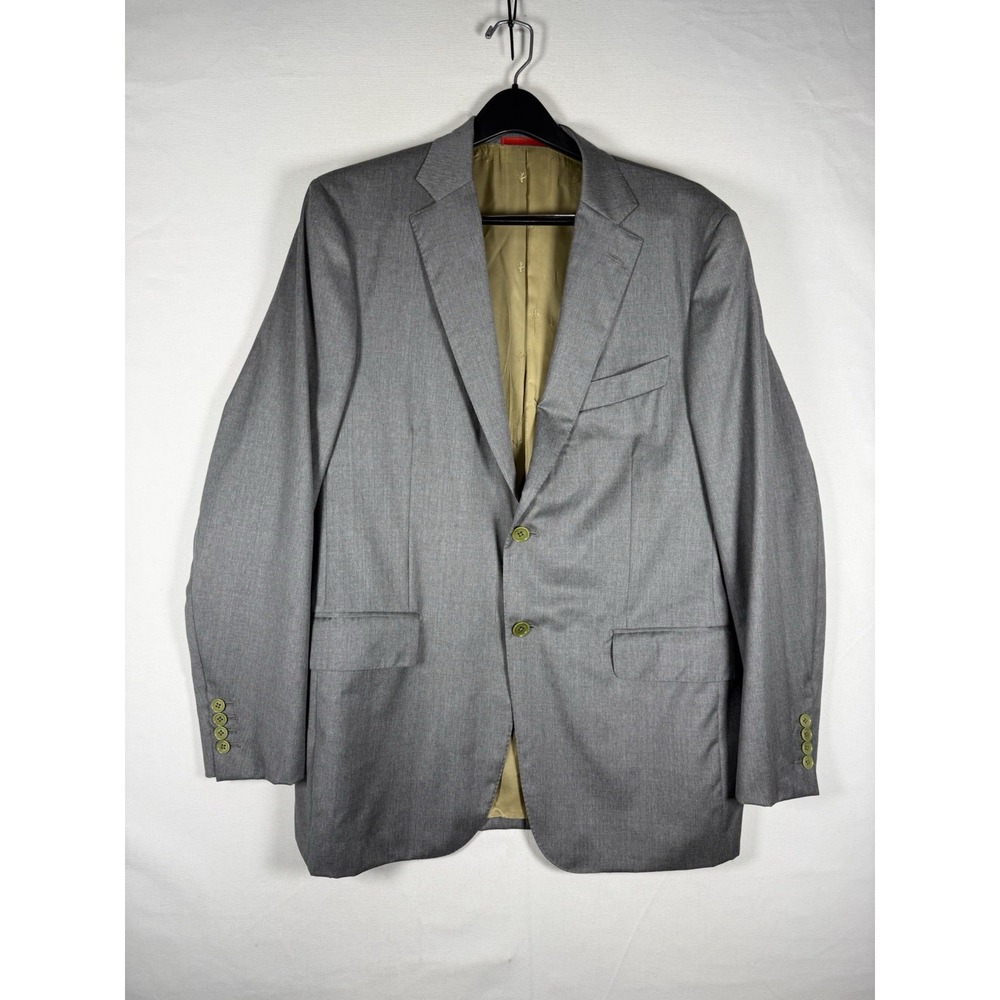 ISAIA Nuova Base 2 Piece Suit Men's 44R Blazer, 36x30 Trousers Super 120s Gray